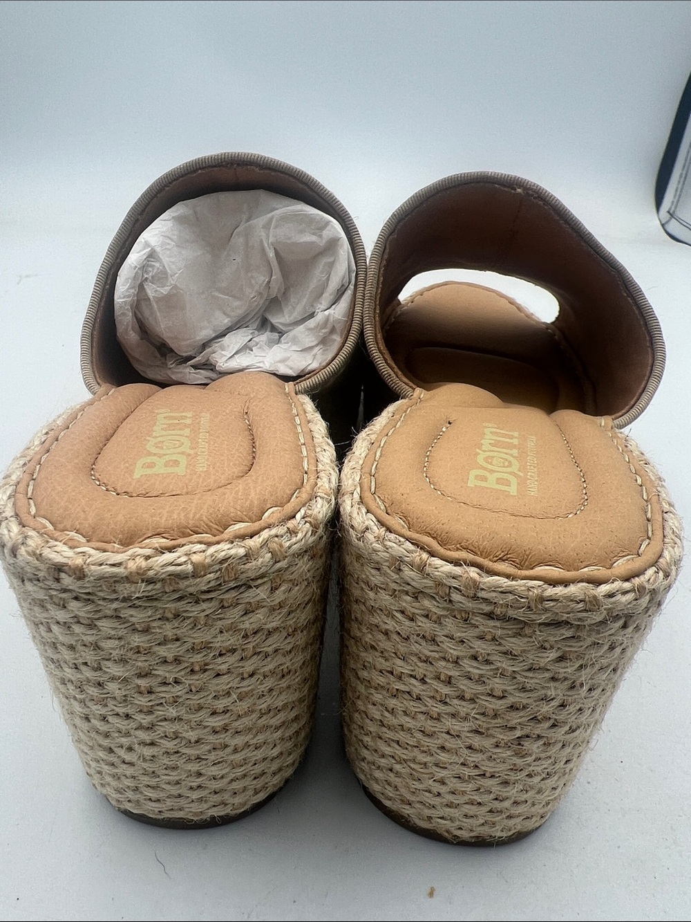 Børn "Lila" Raffia Wedge Sandals Women’s Size 8M - Picture 3 of 13